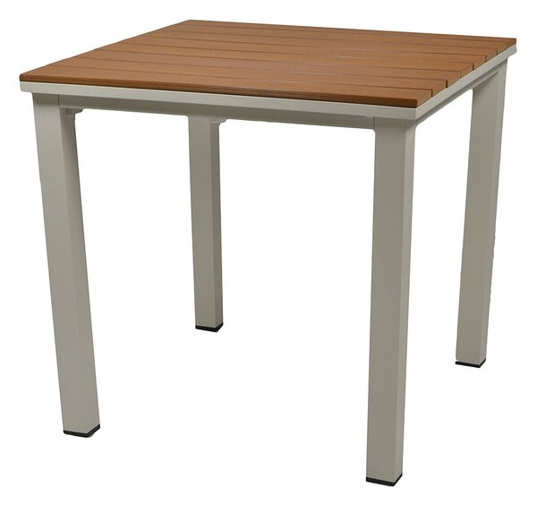 Tavolo da Giardino in Polywood Quadrato 80x80x77cm Adila Noce
