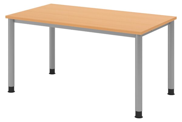 Scrivania bümö Serie H - Struttura: argento, finitura: faggio, dimensioni: 140 x 80 cm