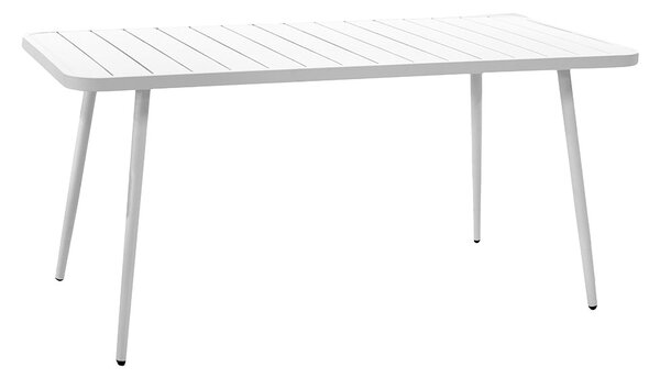 Tavolo da Giardino in Alluminio Rettangolare 80x160x76cm Las Vegas Bianco