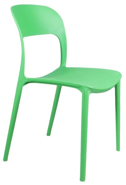 Set 4 Sedie da Giardino in Polipropilene Vandi Verdi