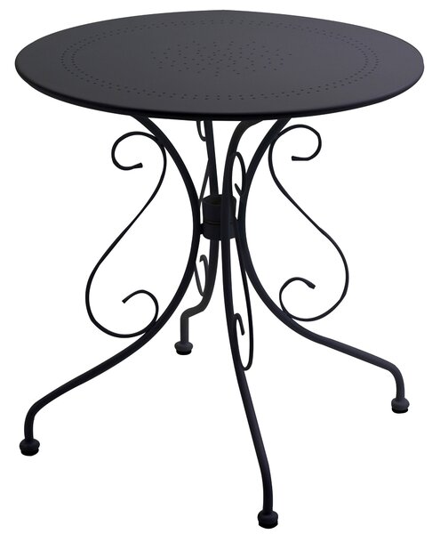 Tavolo da Giardino Rotondo Ø70cm in Metallo Old Antracite