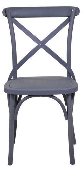 Sedia da Giardino in Plastica Cross Grigio
