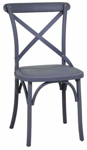 Sedia da Giardino in Plastica Cross Grigio