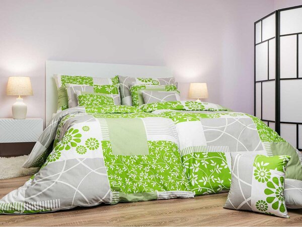 Set di lenzuola in cotone Bluemoon verde 140x200, 70x90 cm