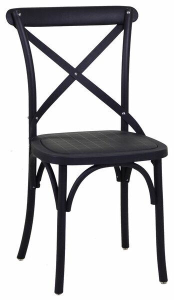 Sedia da Giardino in Plastica Cross Nero