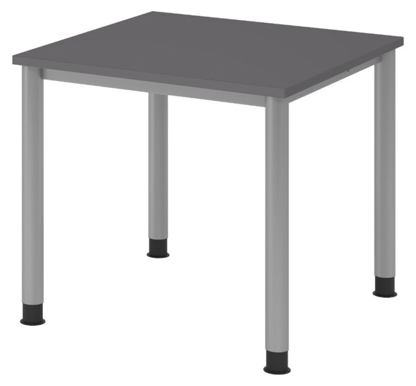 Bümö Scrivania Serie H - Struttura: argento, Dimensioni: 80 x 80 cm, Finitura: grafite