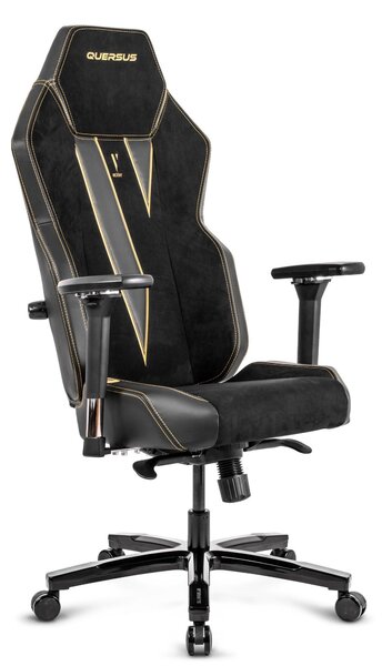 Sedia da ufficio VAOS.2 Victory, rivestita in ecopelle effetto suede, colore nero