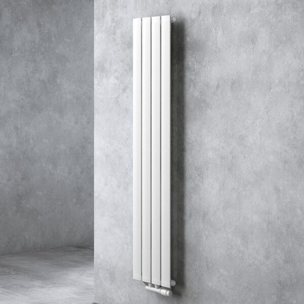 Doporro Radiatore Verticale da Bagno 160x31cm, Radiatore a Pannello Termoarredo da Parete e Pavimento in Acciaio, Bianco