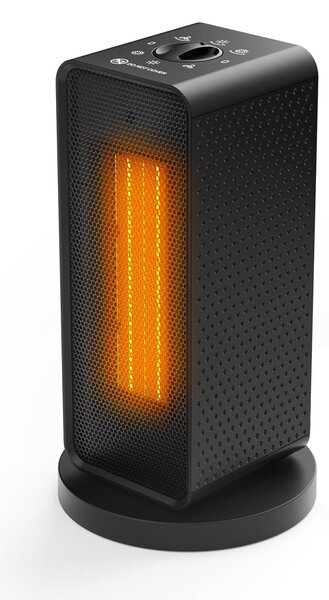 Stufa ventilata da 1200 W/900 W, con elemento riscaldante in Vetroceramica PTC, oscillazione a 70°, funzionamento silenzioso, portatile