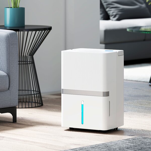 HOMCOM Deumidificatore 35 L/giorno per 40-90 m² Indicatore umidità Serbatoio 5,5 L Scarico continuo Timer 24H | Aosom Italy