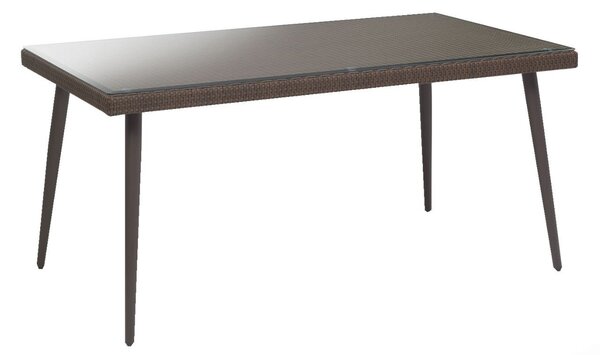 Tavolo da Giardino in Polyrattan 160x90H77cm Adila Noce