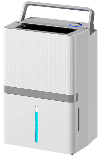 HOMCOM Deumidificatore 35 L/giorno per 40-90 m² Indicatore umidità Serbatoio 5,5 L Scarico continuo Timer 24H | Aosom Italy