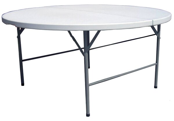 Tavolo Tondo Pieghevole da Catering Ø150 cm in Polietilene Vorghini Bianco