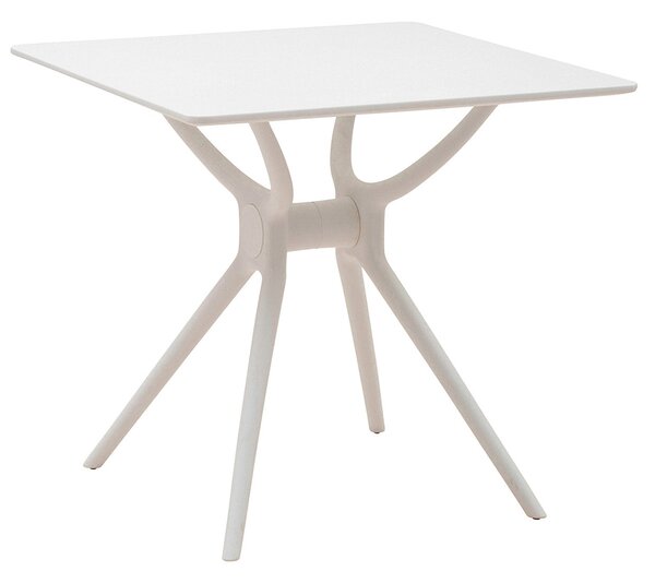 Tavolo da Giardino 80x80x75 cm in Polipropilene Bill Bianco