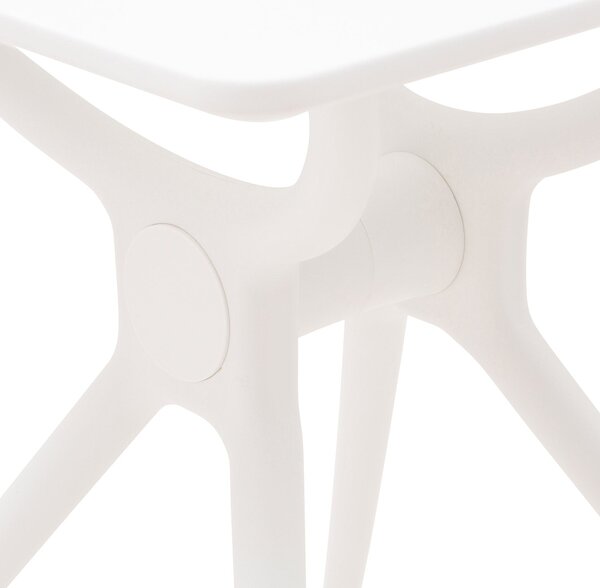 Tavolo da Giardino 80x80x75 cm in Polipropilene Bill Bianco
