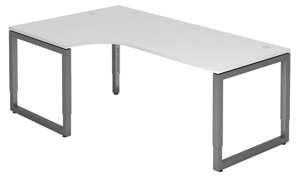 Bümö Scrivania Serie-R - Decorazione: bianco, struttura: grafite, dimensioni: scrivania angolare 200 x 120 cm