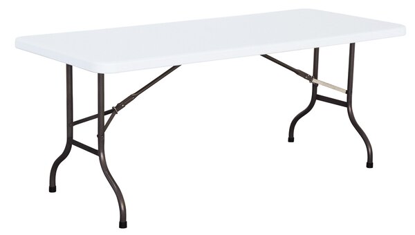 Tavolo Rettangolare Fisso da Catering 183x76x74 cm in Polietilene Vorghini Bianco