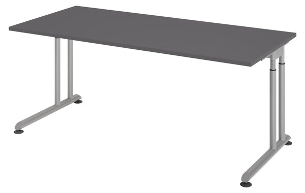Bümö Scrivania Serie-Z - Struttura: argento, decorazione: grafite, dimensioni: 180 x 80 cm