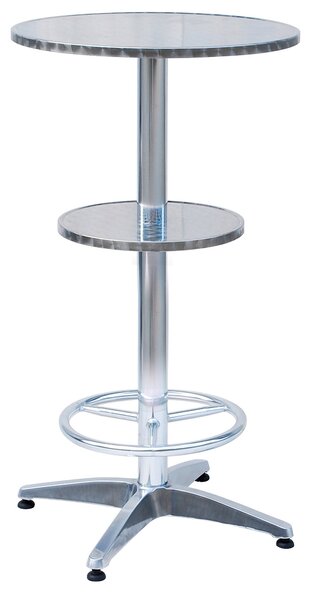 Tavolino Tondo Alto da Giardino in Alluminio Ø60 cm Vorghini