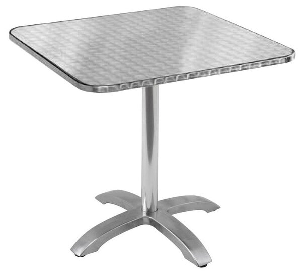 Tavolo Quadrato Pieghevole da Giardino in Alluminio e Acciaio 70x70 cm Vorghini