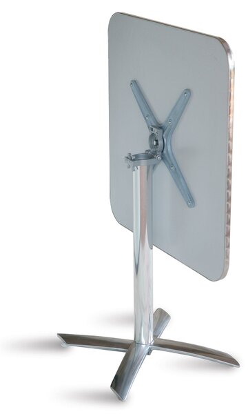 Tavolo Quadrato Pieghevole da Giardino in Alluminio e Acciaio 70x70 cm Vorghini