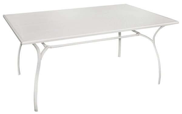 Tavolo Rettangolare da Giardino 160x100 cm in Ferro Vorghini Desenzano Avorio