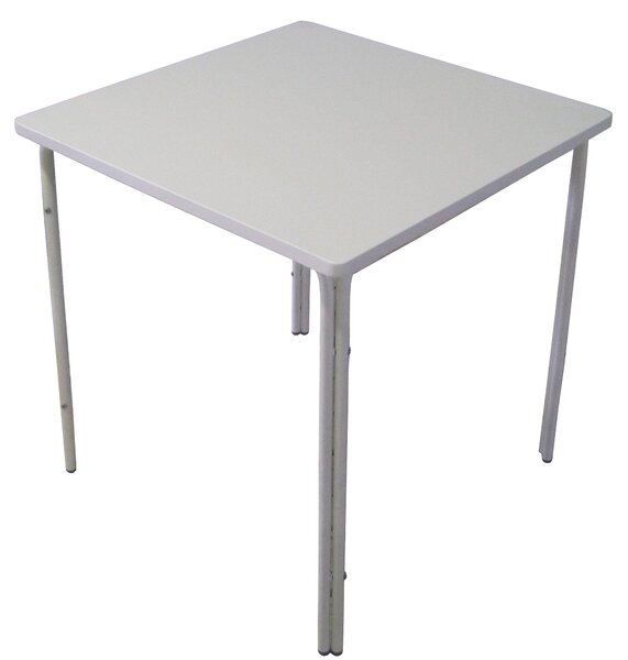 Tavolo Quadrato da Giardino 70x70 cm in Ferro Vorghini Bisceglie Avorio
