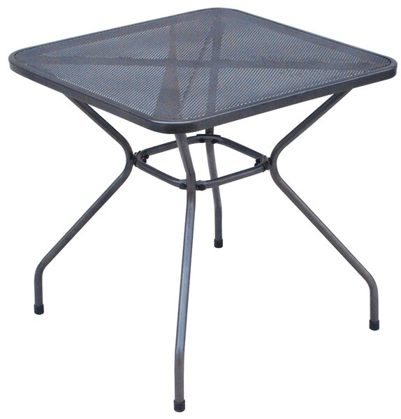Tavolino Quadrato Alto da Giardino 70x70 cm in Ferro Vorghini Cannero Antracite