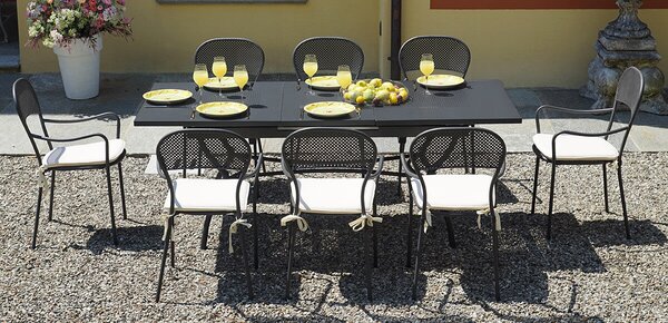 Tavolo Rettangolare Allungabile da Giardino 200x90 cm Voghini Ginevra Antracite