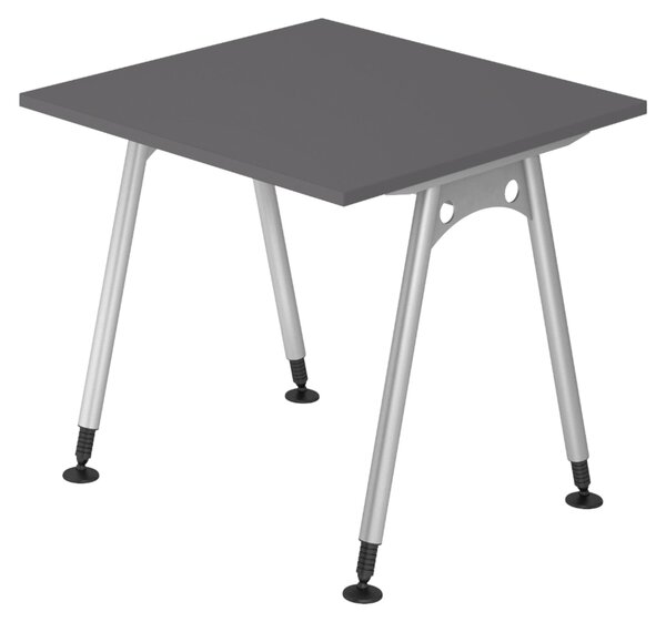 Bümö Scrivania Serie A - Dimensioni: 80 x 80 cm, Decorazione: grafite
