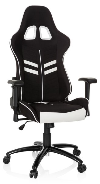 Sedia da ufficio ergonomica, regolabile in altezza, nera/bianca