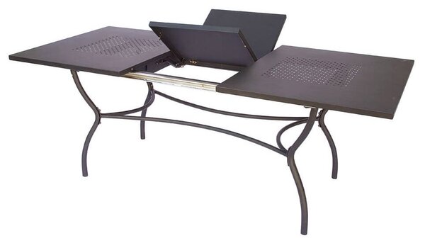 Tavolo Rettangolare Allungabile da Giardino 200x90 cm Voghini Ginevra Antracite