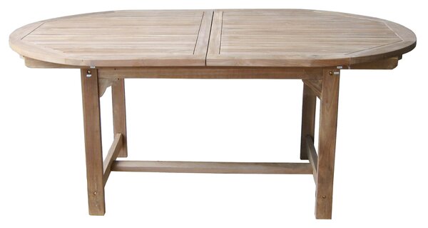 Tavolo Ovale Allungabile da Giardino 240x120 cm in Legno Teak Vorghini Alicudi