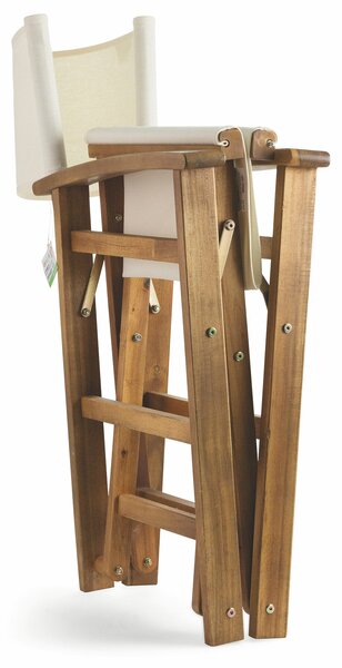 Sedia Regista da Giardino Richiudibile in Legno di Acacia Soriani Bali Beige