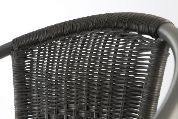 Sedia da Giardino in Polyrattan Soriani Grigio Scuro