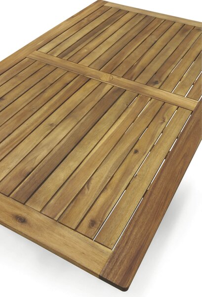 Tavolo da Giardino Rettangolare 150x90 cm in Legno di Acacia Soriani Bali