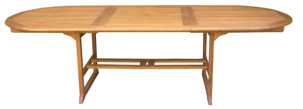 Tavolo Ovale Allungabile da Giardino 280x110 cm in Legno di Acacia Vorghini Malaga