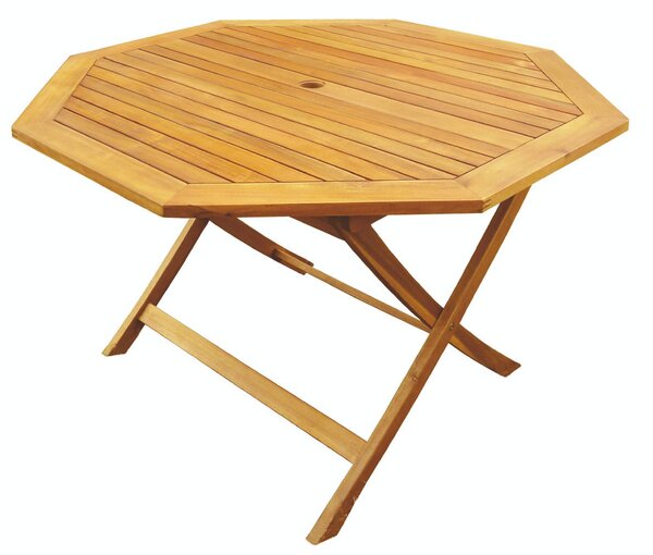 Tavolo da Giardino Ottagonale 102x102 cm in Legno di Acacia Soriani Bali