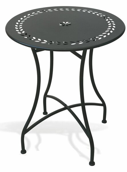 Set da Giardino Pieghevole in Ferro con Tavolo e 2 Sedie Soriani Provence Breakfast Nero