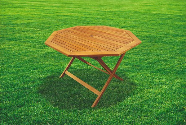 Tavolo da Giardino Ottagonale 102x102 cm in Legno di Acacia Soriani Bali