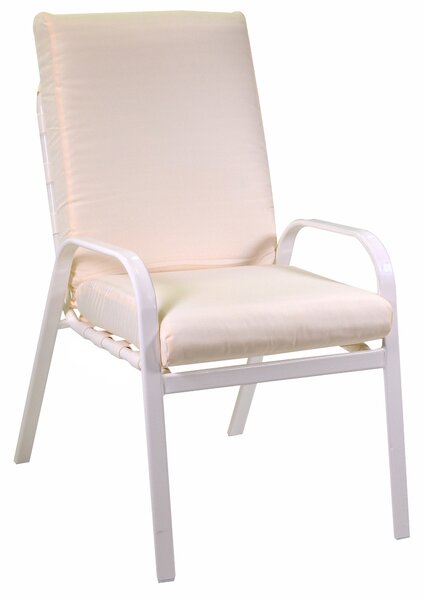 Set da Giardino Tavolo e 6 Sedie in Acciaio Ruston Bianco e Crema