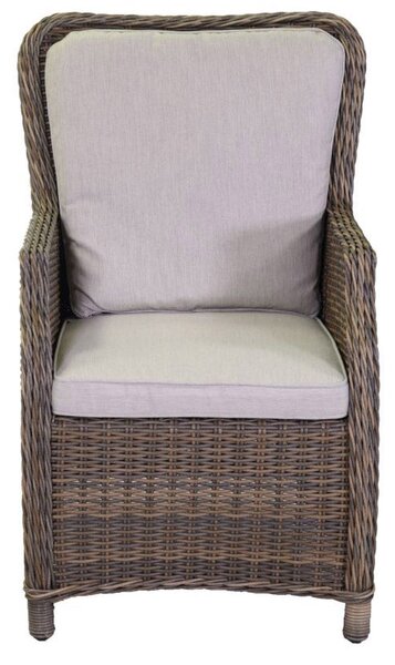 Sedia Poltrona da Giardino in Polyrattan con Cuscini Baltimora