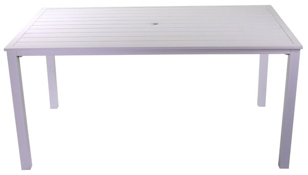 Tavolo Rettangolare da Giardino 152x96 cm in Alluminio Boston Bianco