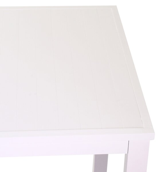 Set da Giardino Tavolo e 4 Sgabelli in Alluminio Boston Bianco