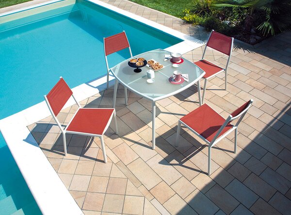 Sedia da Giardino in Alluminio Vorghini Sabaudia Terracotta