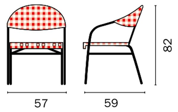 Sedia da Giardino in Alluminio e Textilene Vorghini Scozzese