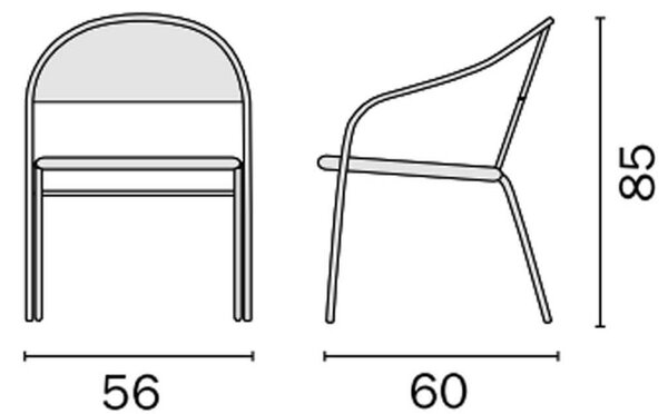 Sedia da Giardino in Alluminio Effetto Legno e Wicker Vorghini Grigio