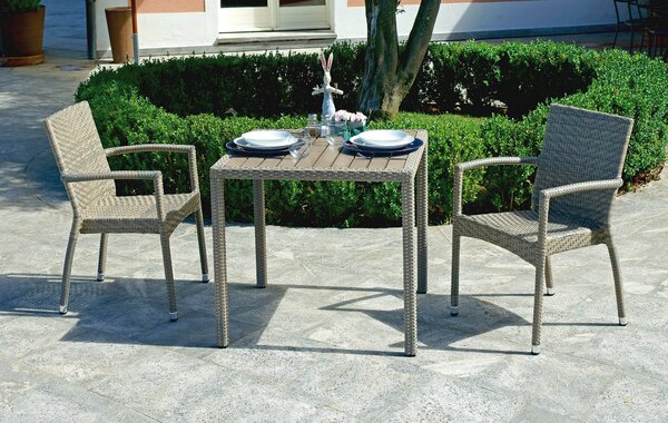 Sedia da Giardino in Alluminio Vorghini Le Havre Wengè