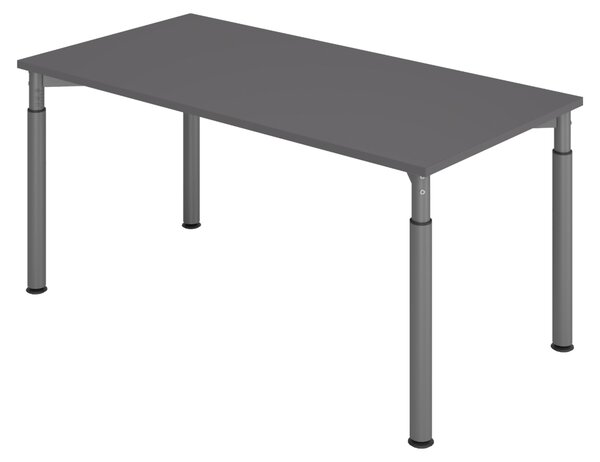 Scrivania bümö serie Y - Dimensioni: 160 x 80 cm, finitura: grafite, struttura: grafite