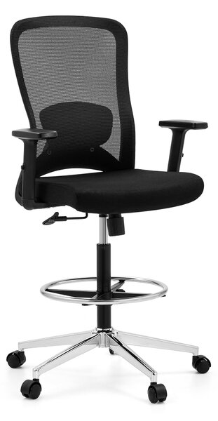 Sedia da banco ergonomica, regolabile in altezza, colore nero